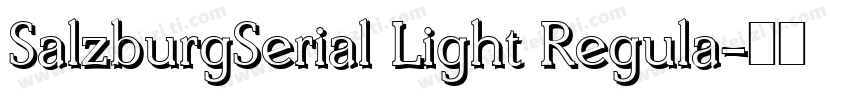 SalzburgSerial Light Regula字体转换